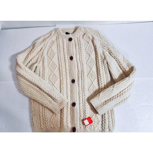 VTG, Women's Abercrombie and Fitch Rare  Handknit 100% Wool Cable  Size S-M #981 - Picture 8 of 16